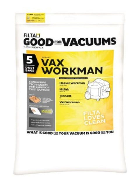 Pacvac SMS Vacuum Bag - White, For Glide Models (Pack Of 5)