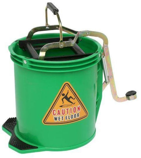 Metal Wringer Bucket - Green, 16L Capacity