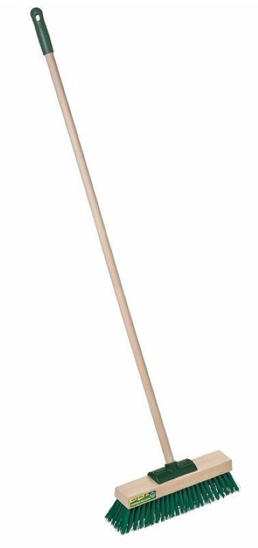 Garden Master Broom - Green, 460mm x 25mm x 1350mm, Stiff Bristles