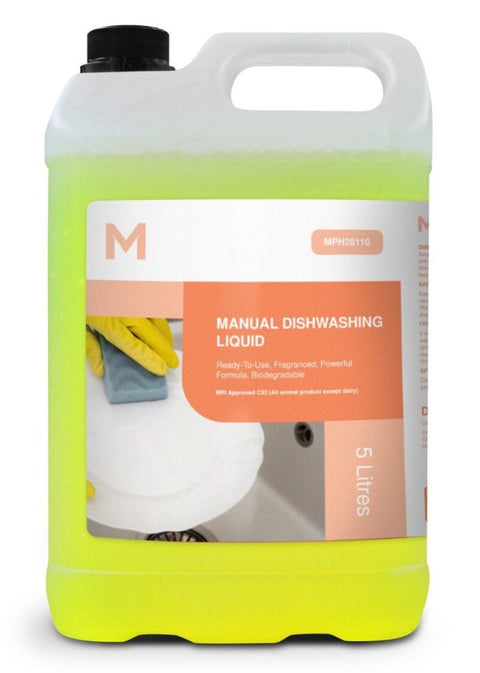 2 X Bottles Of Manual Dishwashing Liquid - Yellow, 5L Refill Bottle