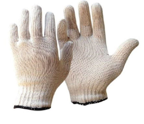 Cotton Gloves - White, 250mm Cuff, 600g/Dozen, 7 Gauge(Box Of 240 Gloves)