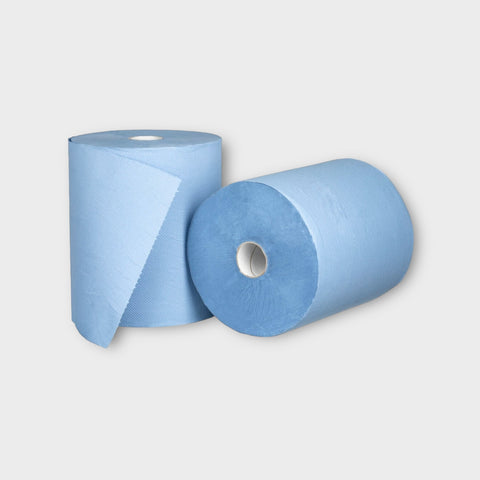 Roll Feed Paper Towel - Blue, 210mm x 150m, 2 Ply, 40gsm, FSC Mix® (Pack Of 6 Rolls)