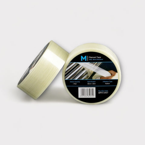 Mono Directional Filament Tape - Clear, 48mm x 50m x 140mu (1 X Roll)