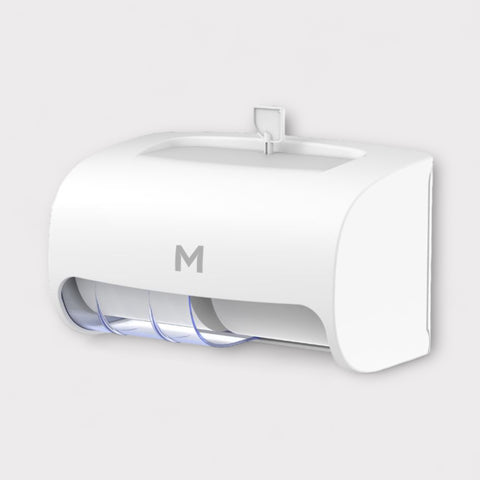 Horizontal Toilet Roll Dispenser - White, 2 Roll Capacity