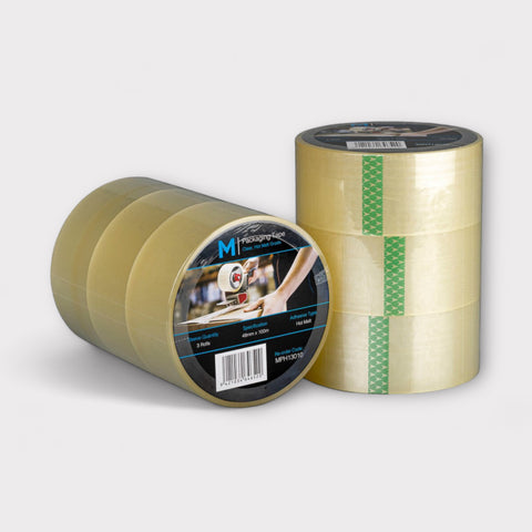 Premium Hot Melt Packaging Tape - Clear, 48mm x 100m x 50mu *Strong Adhesive(Box Of 36 Rolls)