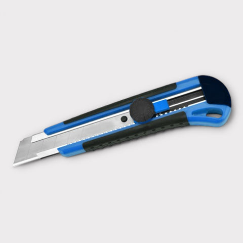 Jumbo Cutter Knife – Blue/Black, 25mm + Includes 3 Free Blades – 6 Knives/Box