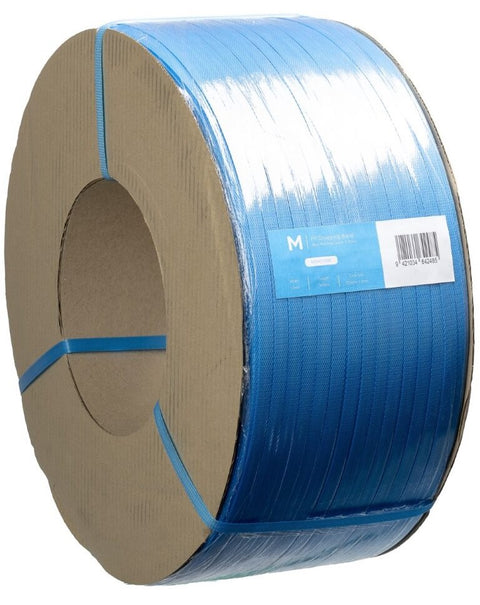 Polypropylene Machine Strapping Band - Blue, 12mm x 3000m x 0.65mm, 120kgf