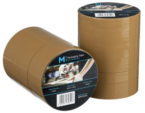 Regular Acrylic Packaging Tape - Brown, 48mm x 100m x 45mu (Box Of 36)