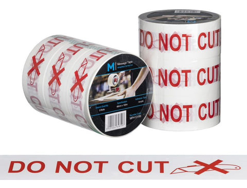 Message Tape Do Not Cut - White/Red, 48mm x 100m x 50mu (Box Of 36 Rolls)