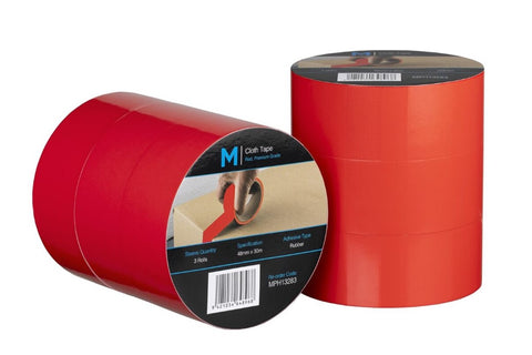 Premium Cloth Tape - Red, 48mm x 30m x 250mu (Box Of 36)