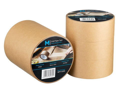 Kraft Paper Packaging Tape - Tan, 48mm x 50m x 125mu (Box Of 36)