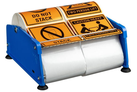 Adhesive Label Dispenser - Blue, 200mm Width *Fits 2 Rolls