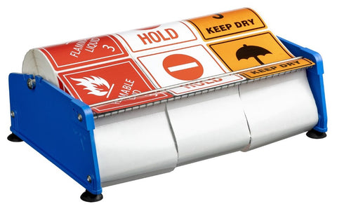 Adhesive Label Dispenser - Blue, 300mm Width *Fits 3 Rolls