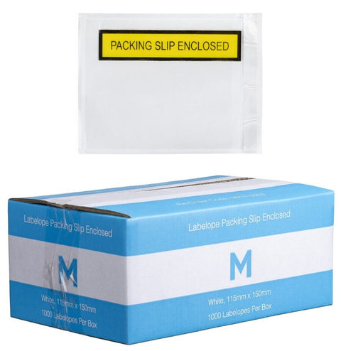 Adhesive Labelope Packing Slip Enclosed - White, 115mm x 150mm-Box Of 1,000