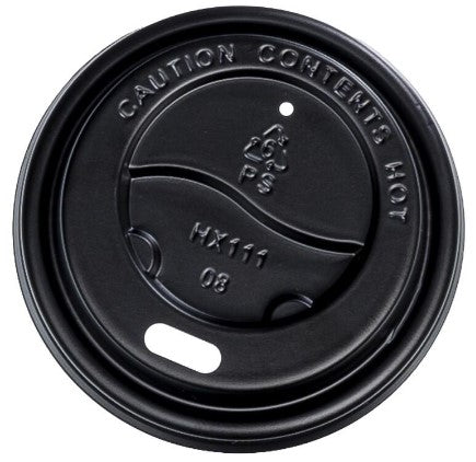 PS Plastic Cup Lids - Black, 62mm Diameter (Box Of 1000)