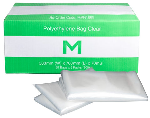 FP Polyethylene Bag - Clear, 500mm x 700mm x 70mu (Box Of 250)