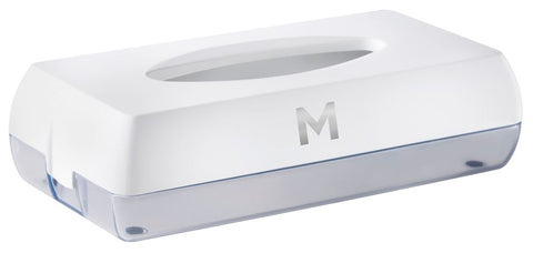 Flat Tissue Dispenser - White, 100 Sheet Capacity  *Wall Mountable