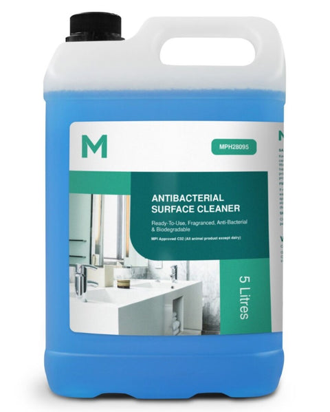 2 X Antibacterial Surface Cleaner - Blue, 5L Refill Bottle