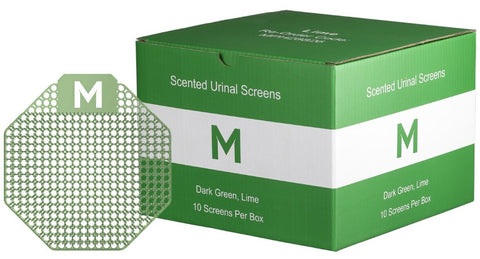 Scented Urinal Screen - Dark Green, Lime (Box Of 10) + Plastic Glove