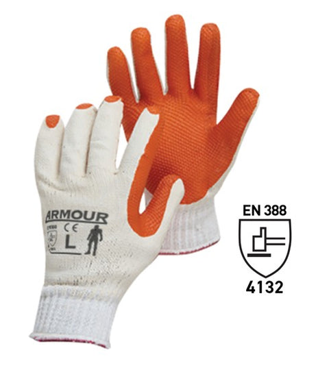 Latex Thick Coated Gloves - White/Orange,2XL, 7 Gauge(Box Of 120 Pairs)