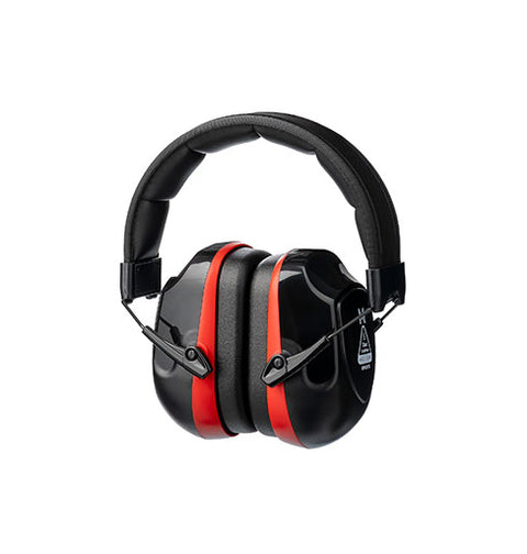 Advanced Headband Earmuffs - Black/Red, Class 5, 33.3dB Rated