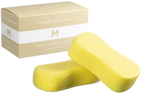 All Purpose Automotive Sponges - Yellow, 60mm x 220mm x 115mm (Box Of 12)