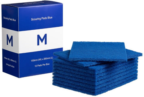 Regular Scouring Pads - Blue, 150mm x 200mm x 8mm (Box Of 80)