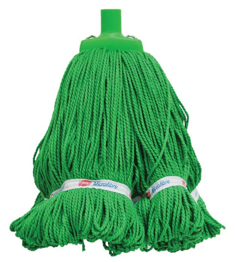 Looped Microfibre Mop Head - Green, 25mm x 350g , 330mm