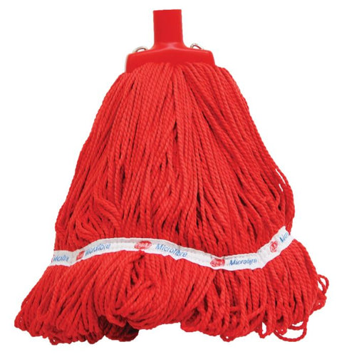 Looped Microfibre Mop Head - Red, 25mm x 350g , 330mm