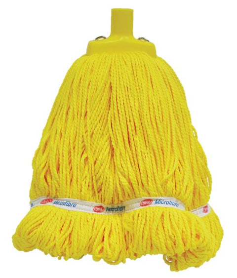 Looped Microfibre Mop Head - Yellow, 25mm x 350g , 330mm