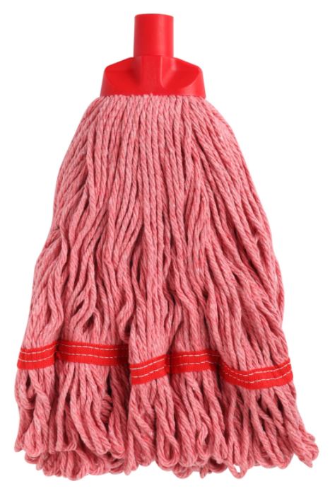 Looped Cotton Mop Head - Red, 25mm x 350g, 300mm