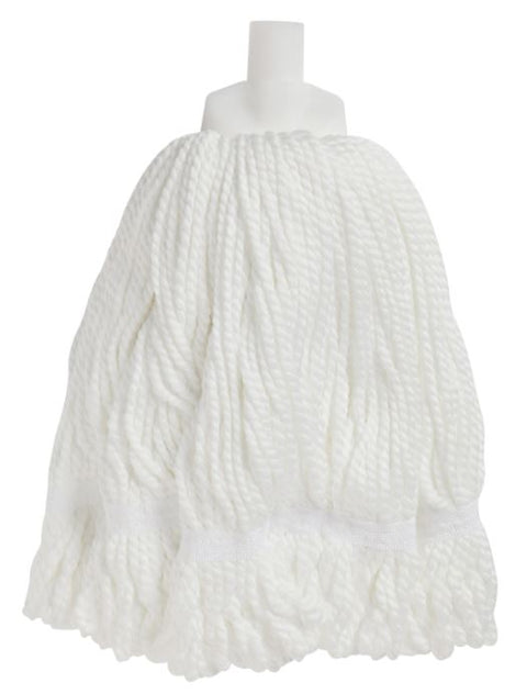 Looped Microfibre Mop Head - White/White, 25mm x 350g , 330mm