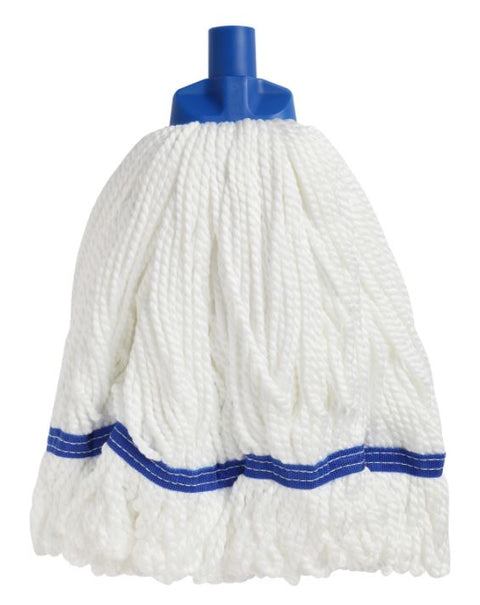 Looped Microfibre Mop Head - White/Blue, 25mm x 350g , 330mm