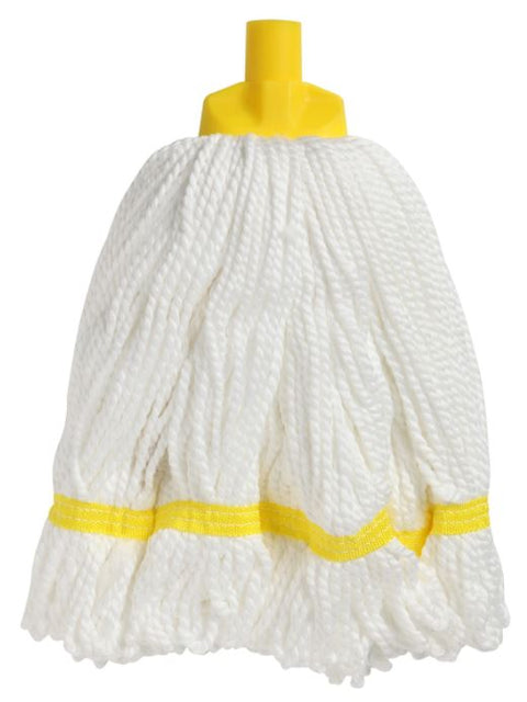 Looped Microfibre Mop Head - White/Yellow, 25mm x 350g , 330mm