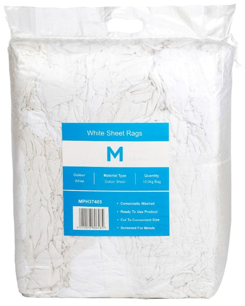 White Sheet Rags 10.0kg Compressed Bag A Grade Quality