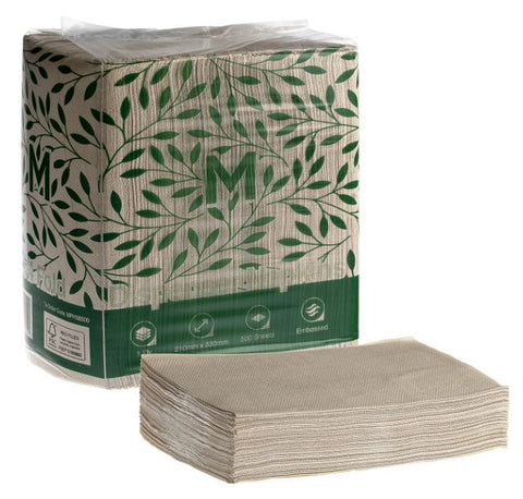 Dispenser Napkins - Brown, 210mm x 330mm, 1 Ply, FSC Recycled® (Box Of 6000)