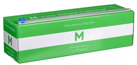 Premium Cling Film Dispenser - Clear, 330mm x 600m x 9mu(Box Of 6 Dispensers)