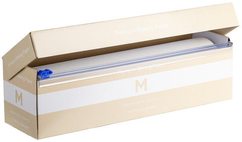 Premium Baking Paper Dispenser - White, 300mm x 120m, 45gsm*230C° Resistance(Box Of 6 Dispensers)