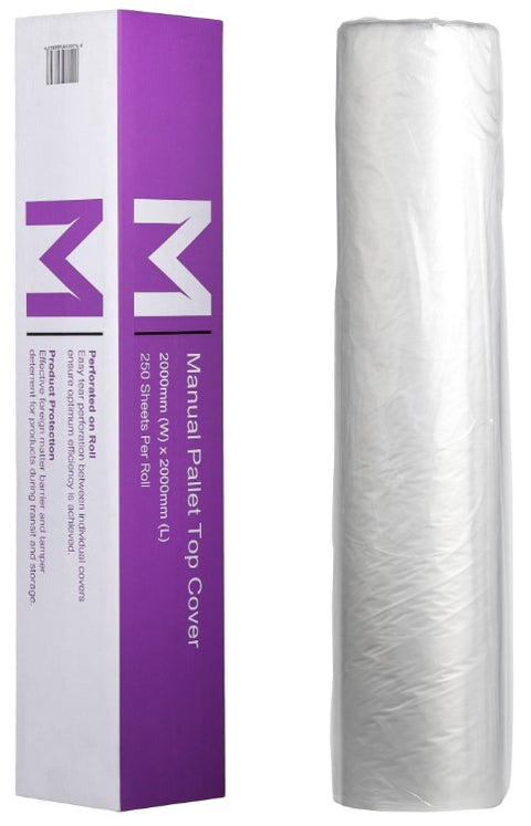 Clear Pallet Top Polyethylene Covers 2000mm x 2000mm x 20mu x 250 Sheets