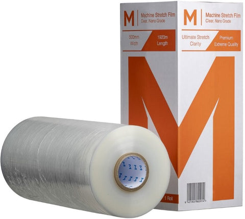 Cast Machine Stretch Film - Clear, 500mm x 1920m x 17mu(Box Of 1 Roll)