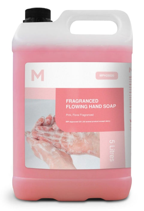 Fragranced Flowing Hand Soap - Pink, 5L Refill Bottle(Box Of 2 Bottles)