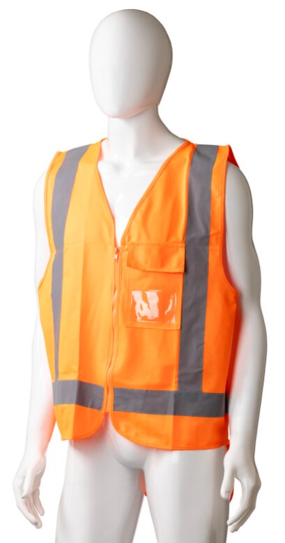 High Visibility Day/Night Safety Vest - Orange, 4XL, 120g Polyester Fabric (Box Of 24)