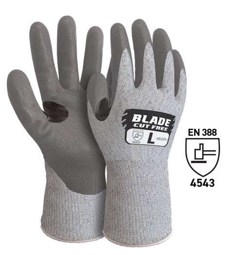 PU Smooth Cut Resistant Gloves - Grey/Black, 2XL, 15 Gauge *Rating - 4543C(Box Of 120 Pairs) (Copy)