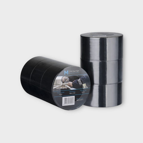 PVC Utility Duct Tape - Black, 48mm x 30m x 150mu (Box Of 30)